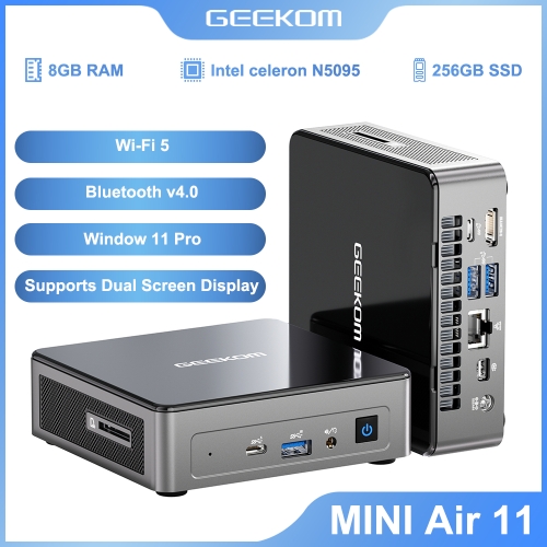 MINI PC GEEKOM Mini PC มินิ พีซี RAM 8GB SSD 256GB Window 11 พร้อมใช้งาน ประกัน 1 ปีในไทย